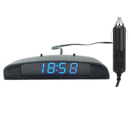 PolarLander 12V 3 dans 1 Digital LED Horloge De Voiture Thermomètre Voltmètre Tension Moniteur