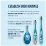 Jordan ® | Step 2 Brosse à dents pour enfants | Brosse à dents pour enfants de 3 à 5 ans | Poils souples, double poignée ergonom