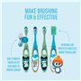Jordan ® | Step 2 Brosse à dents pour enfants | Brosse à dents pour enfants de 3 à 5 ans | Poils souples, double poignée ergonom
