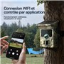 WOLFANG Caméra de Chasse Solaire 4K 30fps 46MP WiFi Bluetooth Camera Chasse avec Carte Micro SD U3 32GB Vision Nocturne IP66 Éta