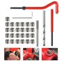 EMAGEREN 30Pcs Kit Reparation Filetage M6 INOX Foret Hélicoïdal Clé Hexagonale Insert Filetage Taraud Filiere Professionnel pour