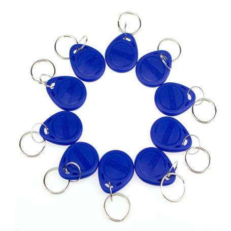 YAVIS 100pcs Badges RFID Porte-clés Smart ID Key Tag 125KHz Carte d'Accès d'Entrée de Contrôle de Porte Proximité EM4100 TK4100