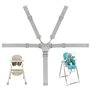 RMENOOR Harnais Chaise Haute Universelle Sangle Chaise Enfant Réglable avec Boucle POM Ceinture Attache Sécurité Fixation 5 Poin