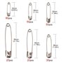 Luter 250 Pièces 6 Tailles Épingle a Nourrice - Épingles de Sûreté Résistantes à la Rouille pour Couture Maison, Artisanale - Ar