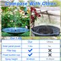 PQETBV Fontaine Solaire Exterieure de Jardin, 1.4W Fontaine de Bain D'oiseaux Solaire avec 7 Buses pour Bassins D'agrément Bassi