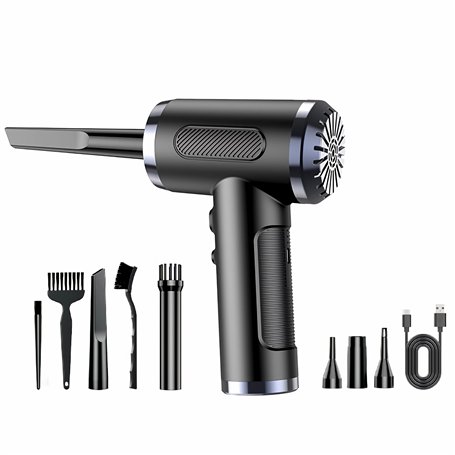 XUNIVERS Air Comprimé 3 Vitesses Souffleur PC - 100000 TR/Min Souffleur Voiture 9000 mAh Batterie avec Lumière LED