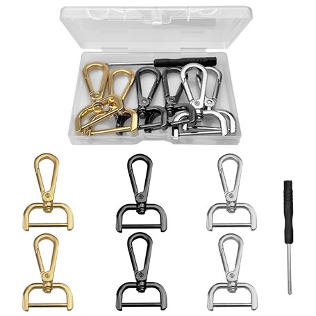 6 pièces Mousqueton avec Pivot