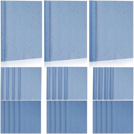 Lot de 15 chemises de reliure thermique A4 en PVC - 3 mm - 16 à 25 feuilles - 6 mm - 36 - 50 feuilles - 8 mm - 51 - 70 feuilles