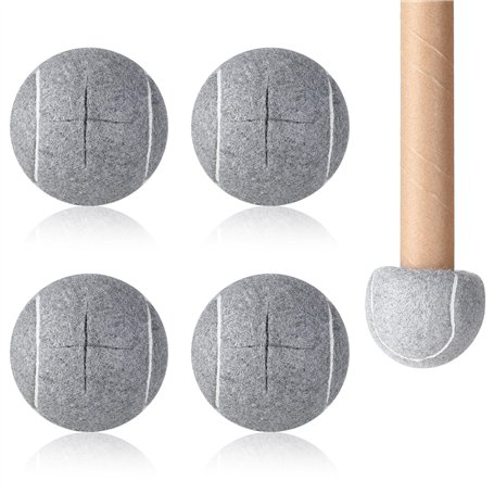 Balles de tennis prédécoupées pour Les Pieds et Le Sol des Meubles Déambulateurs Housse en Feutre Résistante et Durable Lot de 4