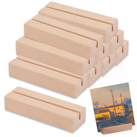 BonTiady Lot de 10 porte-cartes en bois robuste pour cartes de table