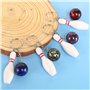 Mini Bowling Porte-clés 8 Pièces Porte clé bowling Quilles Bowling Porte-clé Bowling Porte cle Bowling Clé Pendentif pour amis e