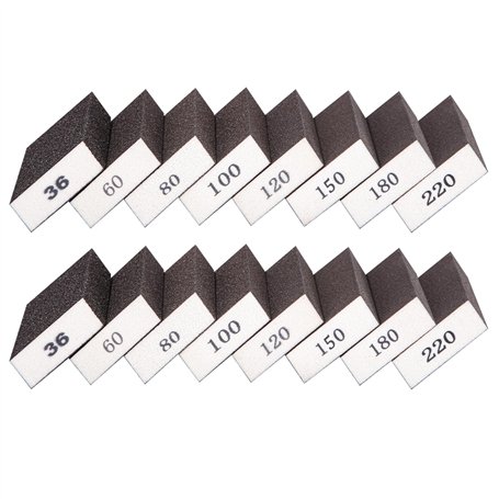 16pcs Éponge de ponçage