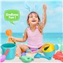 Lubibi Jouets de Plage pour Enfants, 10Pcs Jouets de Sable Château, moules pour Animaux, Seau, arrosoir, Pelle Outil de Sable Ki