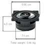 KIT Set pour Alpine SXE-1025S 2 Haut-parleurs 2 Voies coaxiales 10 cm 100 mm 4", 25 Watts rms et 180 Watts Max pour caissons Sta
