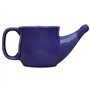 Pot Neti en céramique anti-déversement pour nettoyage nasal, passe au micro-ondes (bleu) Capacité de 400 ml