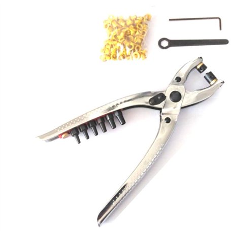 Vanadium - Perforatrice manuelle chromée avec 6 poinçons interchangeables