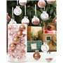 SinLaw Lot de 30 Boule de Noel,Decoration Noel Sapin,Boules de Noël Or Rose,Brillants et Pailletés pour Décorations de Sapin de 