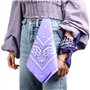 BUYGOO 20 pièces Bandanas foulards multifonctions grands mouchoirs couleur assortie Bandanas carrés pour hommes et femmes/dames