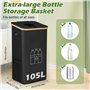 Poubelle de Tri Sélectif 105L Cuisine [Couvercle Étanche + 2 Sacs de Transport] - Poubelle de tri de Dépôt Avec Trou - Bac Range