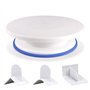 Xinlie Plateau Tournant Gateaux et 3 Outils de Lissage pour Fondant Gâteau Plaque Pivotante Plateau Gateaux Spatule Patisserie P