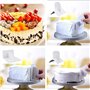 Xinlie Plateau Tournant Gateaux et 3 Outils de Lissage pour Fondant Gâteau Plaque Pivotante Plateau Gateaux Spatule Patisserie P
