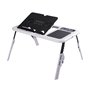 tempo di saldi Table Basse PC Support Pliable Ordinateur Portable Tablette avec Ventilateurs