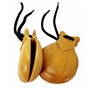JM FOREST Castagnettes en bois de châtaignier 104-6 naturel poli - Instrument percussion pour danses flamandes pour jeunes et ad