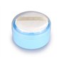1 boîte de rangement vide portable en plastique bleu pour soins de la peau de bébé après le bain pour le visage