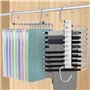 MQVXT Lot de 2 cintres à 9 Niveaux - Antidérapants Cintre Pantalon-cintres