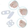 2 Paires de correcteurs d’orteils contre l’hallux Valgus - Pour les petits orteils - 2 Trous - En silicone le sport Séparateur d