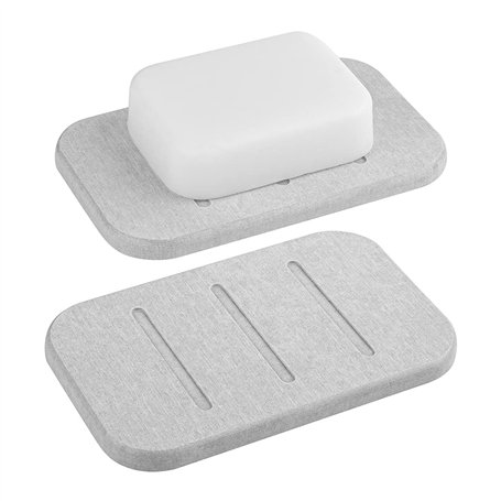 Linkidea Lot de 2 porte-savon en diatomite