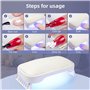 Sèche-ongles UV LED 48W avec oreiller de repose-bras de manucure, durcissement de tous les gels pour ongles, repose-bras