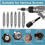 Lot de 6 Extracteurs de Vis Avec Porte-Embout Magnétique et Adaptateur de Douille pour Vis Endommagées