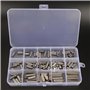140pcs Assortiment de Clavettes 8mm 10mm 12mm 16mm 20mm 25mm 30mm Ronde de Frappe Clé de Plume Terminée Jeu de Clés d'arbre d'En