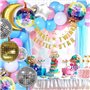 ZYEKIU 9 Pièces Boule Disco Deco Anniversaire Ballons de Baudruche 4D Boule a Facette Ballon Gonflable Ballon de Baudruche pour