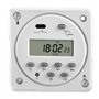 Heschen CN101A Interrupteur SPST avec minuteur programmable et écran numérique LCD 12 V CC 16 A Blanc Avec housse imperméable