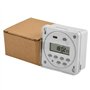 Heschen CN101A Interrupteur SPST avec minuteur programmable et écran numérique LCD 12 V CC 16 A Blanc Avec housse imperméable