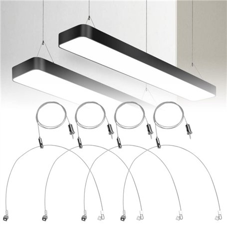 JUNMEIDO 4 PCS Fil Suspension Cadre en Acier 1.5mm*1m Câble de Suspension Ajustable Robuste Câble Acier Antirouille 3kg par Char