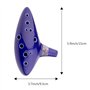 Czemo Zelda Ocarina 12 Trous Céramique Alto C Instrument de Musique, Support Fond Blanc, Corde, Pochette, Livre d’instruction