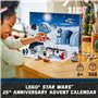 LEGO Calendrier de l'Avent 2024 Star Wars pour enfants Calendrier de l'Avent de Noël avec 18 mini constructions et 5 figurines,