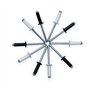 T.K.Excellent Rivet noir-Rivet blanc-Lot de 160 rivets pop en acier aluminium avec petite tête Noir et blanc M4,8 16 mm