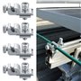 6 Pièces Clips de Mise à Terre de Panneau Solaire Standard, Kit de Fixation pour Système de Montage Solaire, Pinces de Support d