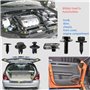 Lemiyoo Lot de 60 boulons universels pour capot de voiture, clips de fixation, rivets en plastique, vis taraudeuses à tête hexag