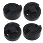 Futheda Lot de 4 mutes rondes pour violon et alto Noir