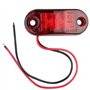Futheda 4 pcs Rouge IP65 12 V/24 V Ovale LED latérales Feux de gabarit Avant Feux arrière Lampes Universel Indicateur de Positio