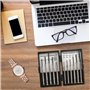 11 Pièces Jeu de Mini Tournevis de Précision Kit de Tournevise Précision Tournevis Horloger Plat/Cruciforme Set de Tournevis Pet