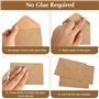 Enveloppes en Papier Kraft, 50 Pièces Mini Enveloppes et 50 Cartes Vierges Petites Enveloppes Pliantes, Vintage Enveloppes Deco 