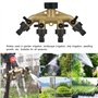 Séparateur de tuyau extérieur robuste Adaptateur de robinet de jardin Collecteur de tuyau d'eau Vanne d'arrêt / marche individue