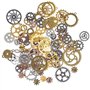 FOCCTS 100g Steampunk Engrenages en Métal Pendentif Cogs Steampunk pour Bijoux Artisanat 7-30mm