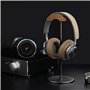 Kopfhörerständer Holz Headset Halter PC Gaming Kopfhörerhaken Aufhängetisch mit Nussbaumkopfstütze